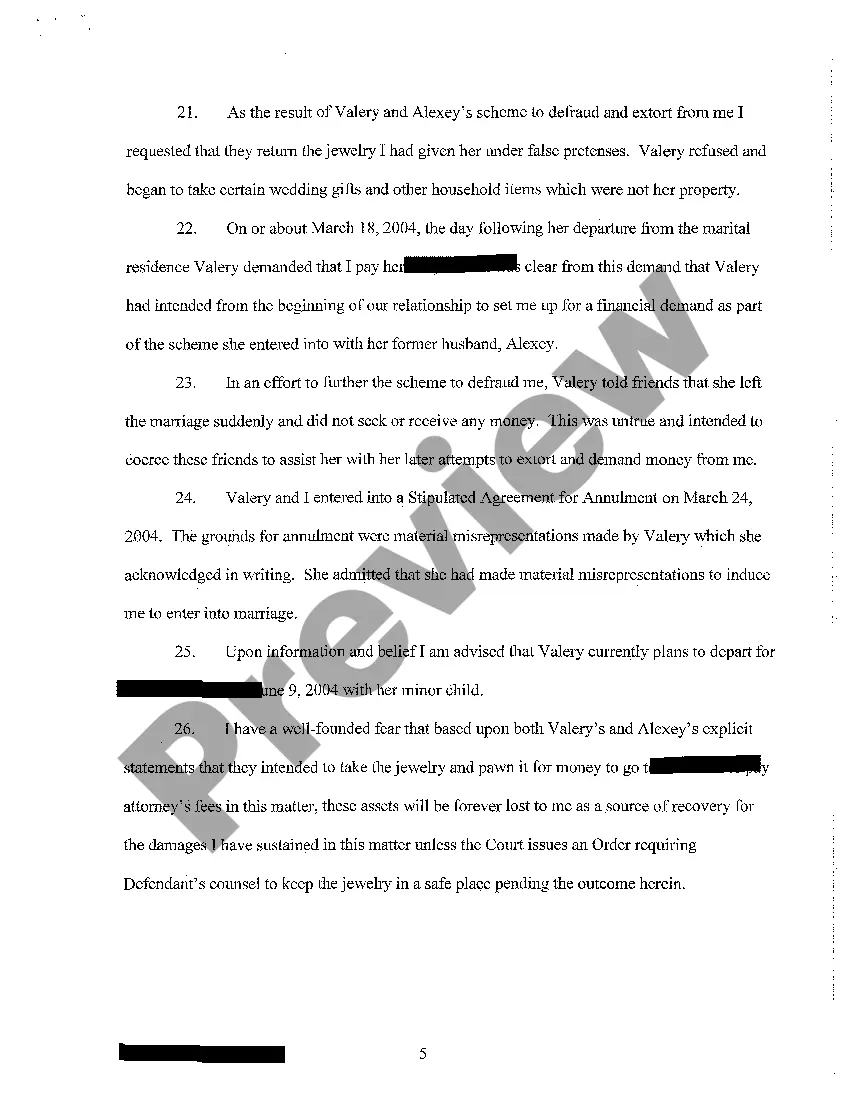 Get A05 Affidavit of Plaintiff in Support of Motion to Compel Preservation of Security Preview A05 Affidavit of Plaintiff in Support of Motion to Compel Preservation of Security