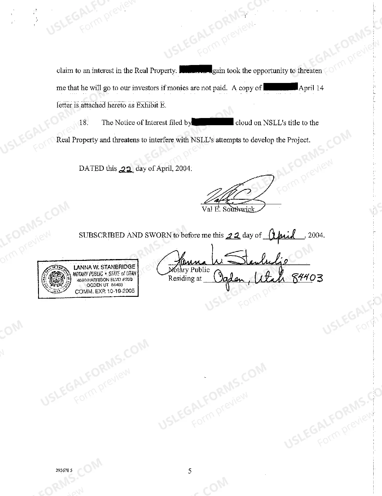 Preview A02 Affidavit of Consulting Agent that Owns Petitioner