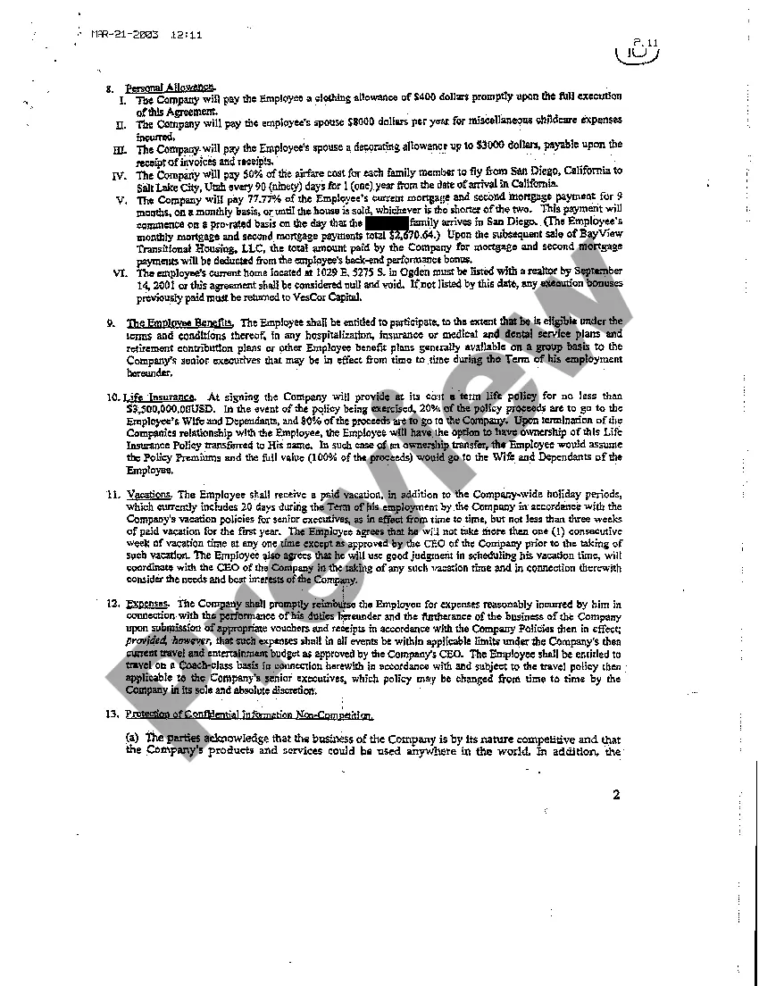 Preview A03 Employment Agreement