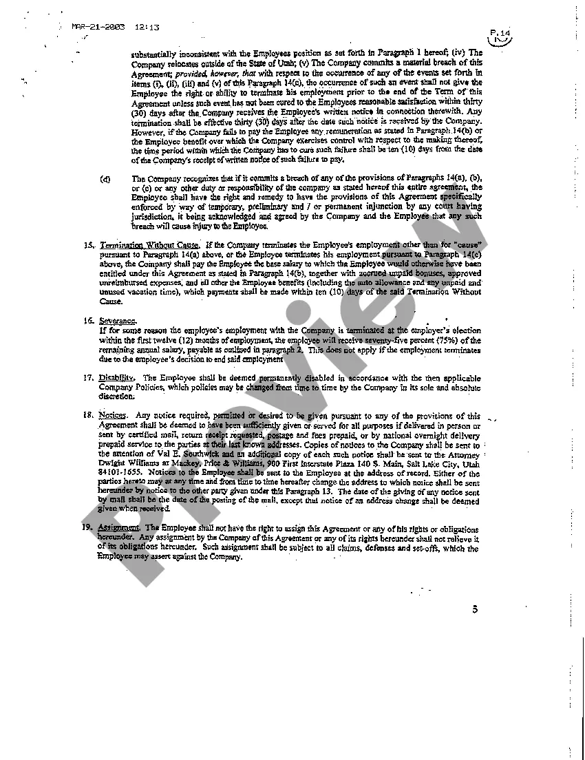 Preview A03 Employment Agreement