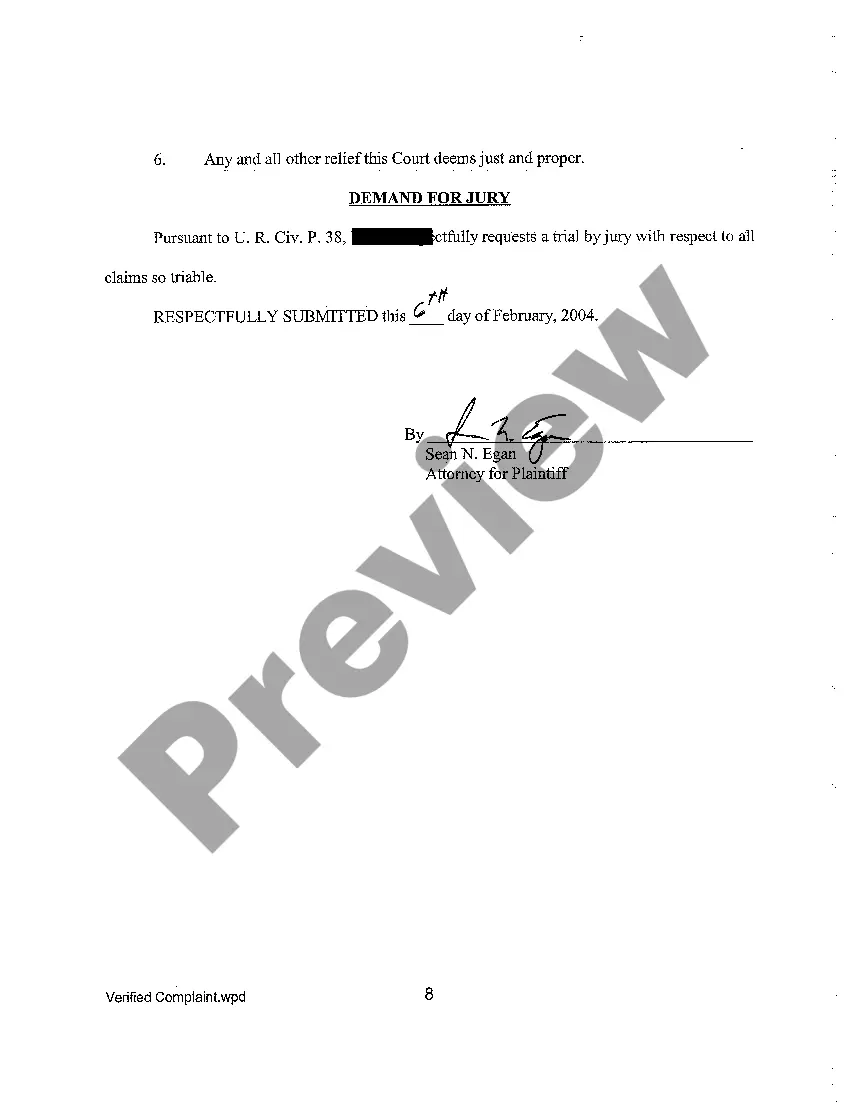 Get A01 Verified Complaint - Declaratory Judgment, Breach of Contract and Covenant of Good Faith and Fair Dealing, and Permanent Injunction Preview A01 Verified Complaint - Declaratory Judgment, Breach of Contract and Covenant of Good Faith and Fair Dealing, and Permanent Injunction