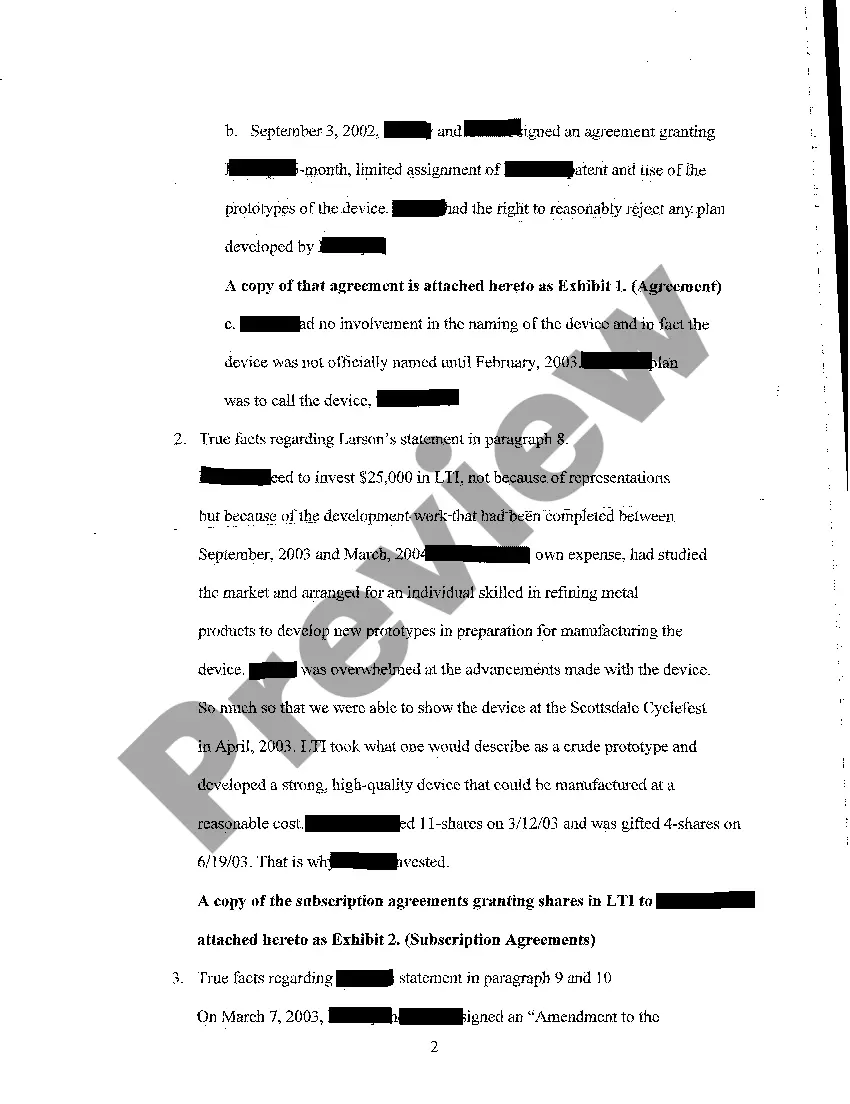 Preview A02 Response to Plaintiff Claims