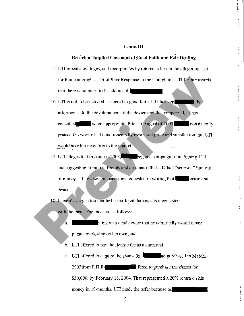 Preview A02 Response to Plaintiff Claims