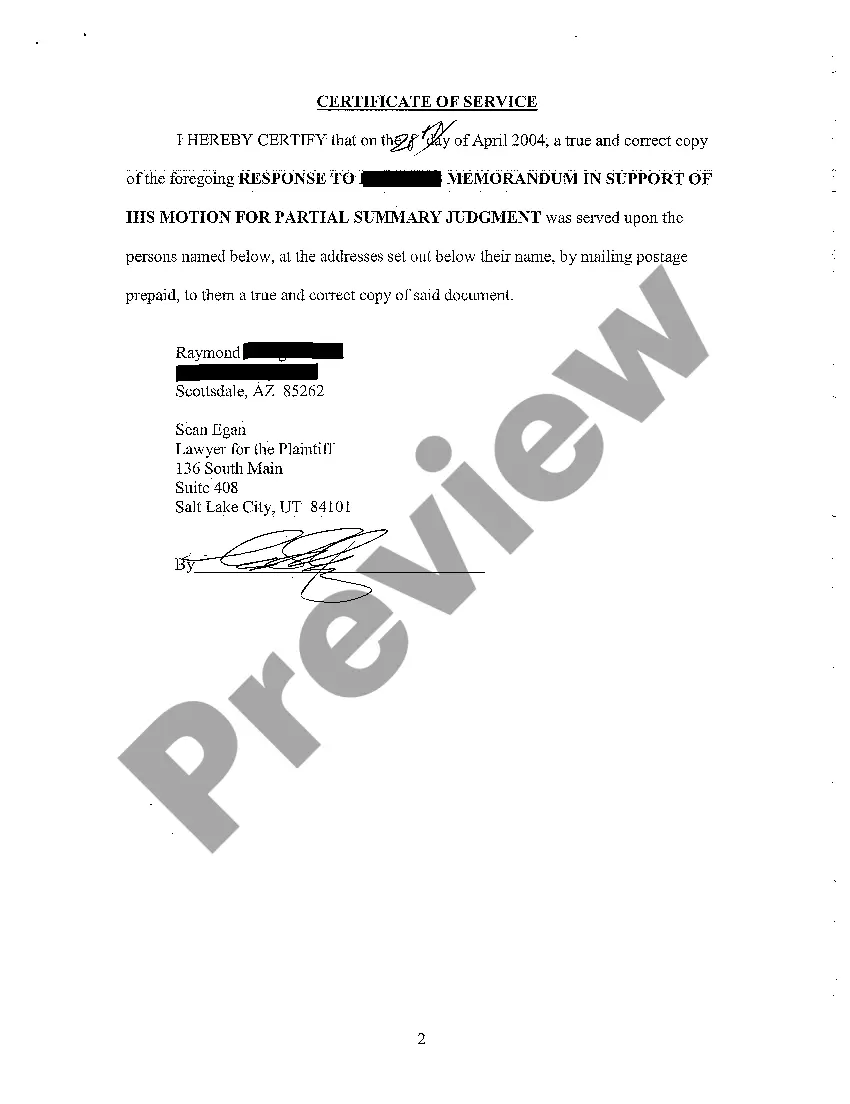 Preview A05 Plaintiff's Memorandum in Support of Motion for Partial Summary Judgment