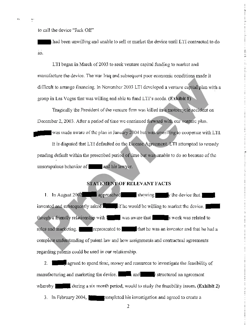 Preview A11 Response to Memorandum in Support of Plaintiff's Motion for Partial Summary Judgment