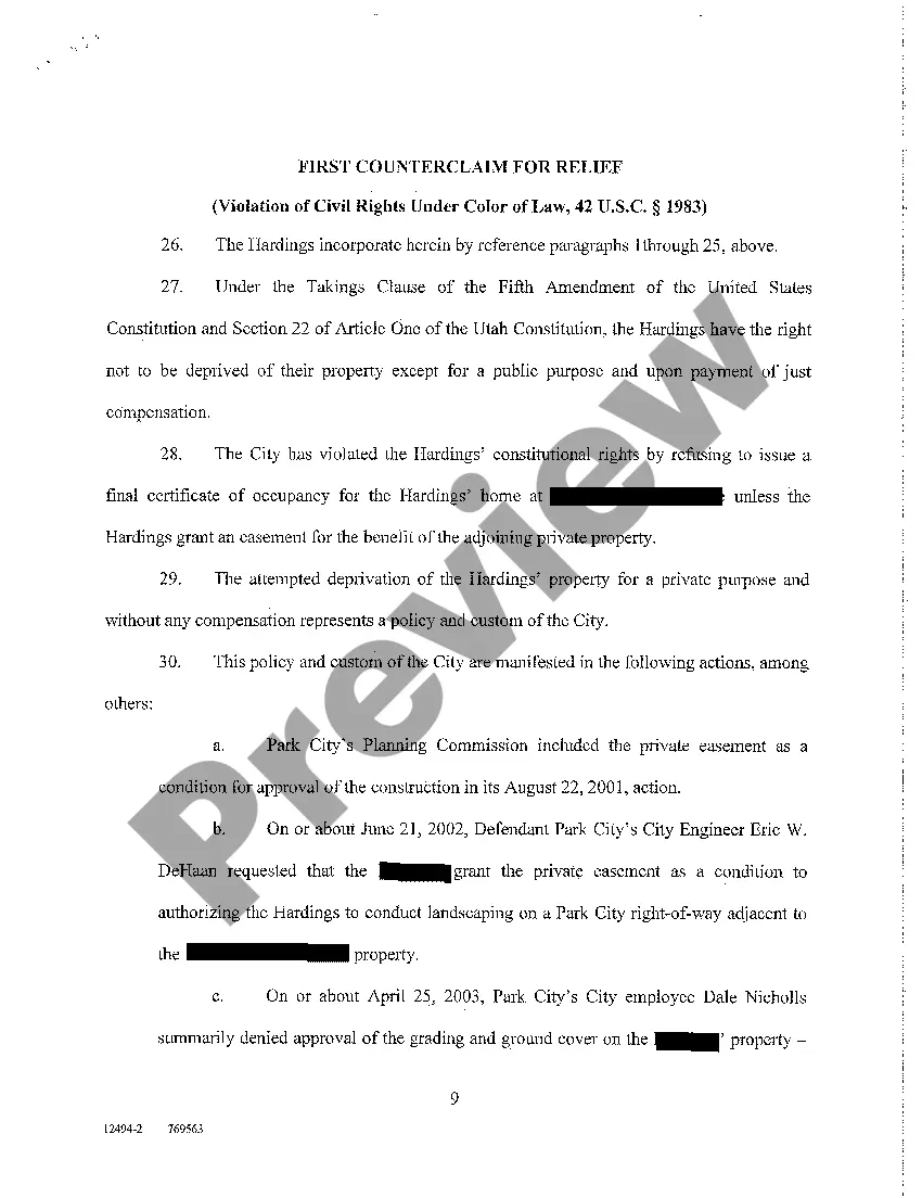 Preview A03 Answer and Counterclaim