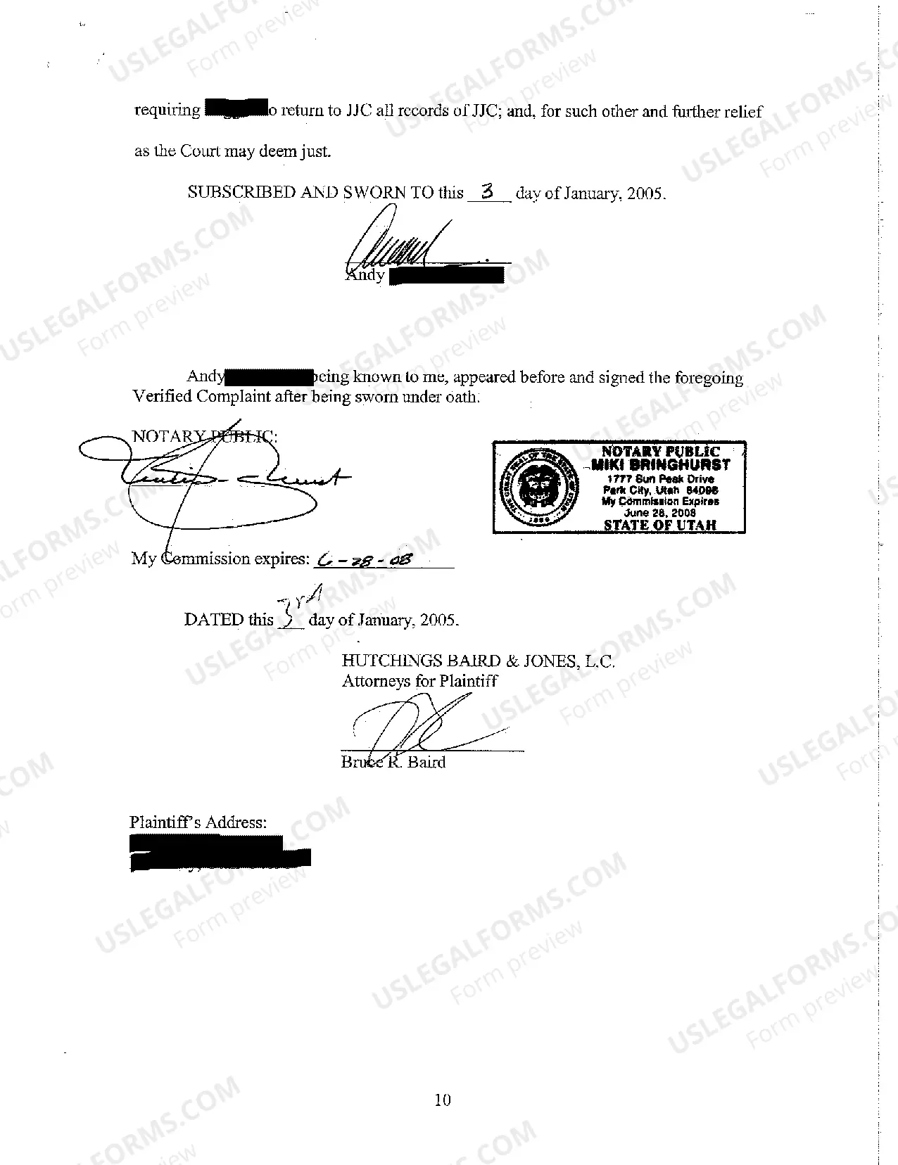 Preview A01 Verified Complaint - Defalcation, Embezzlement, Theft, Conversion