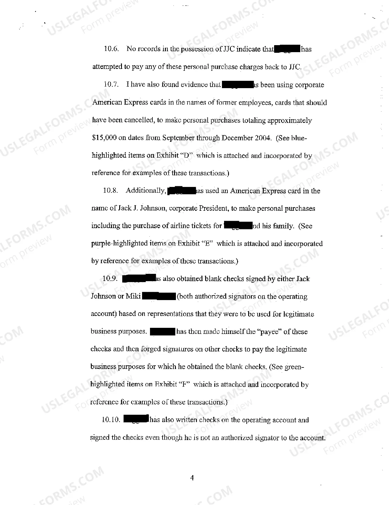 Preview A01 Verified Complaint - Defalcation, Embezzlement, Theft, Conversion