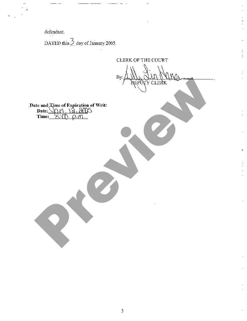 Preview A02 Writ of Attachment and Instructions