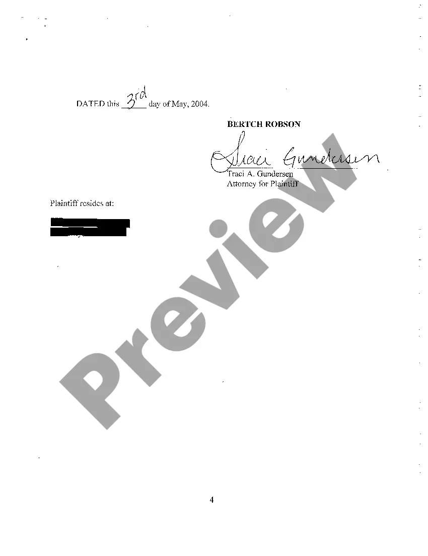 Preview A01 Complaint - Negligence in Caring for Domestic Animal Resulting in Personal Injury