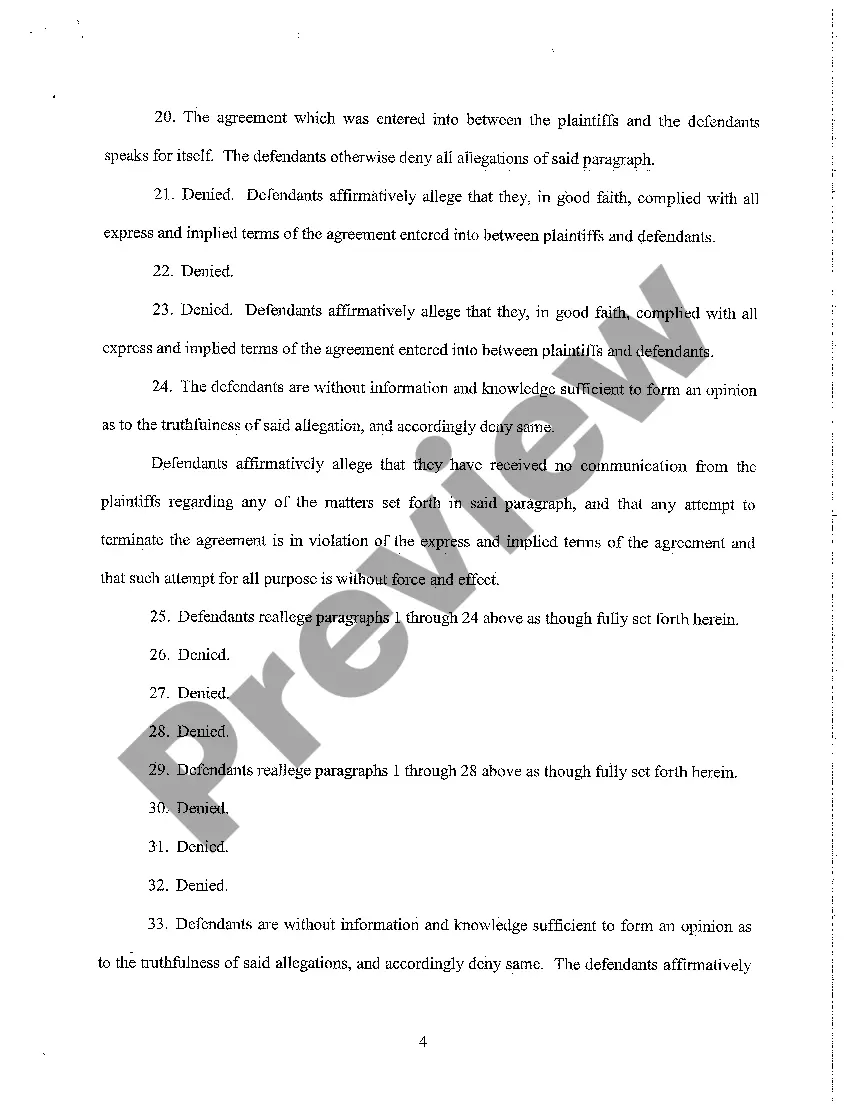 Preview A02 Answer to Complaint