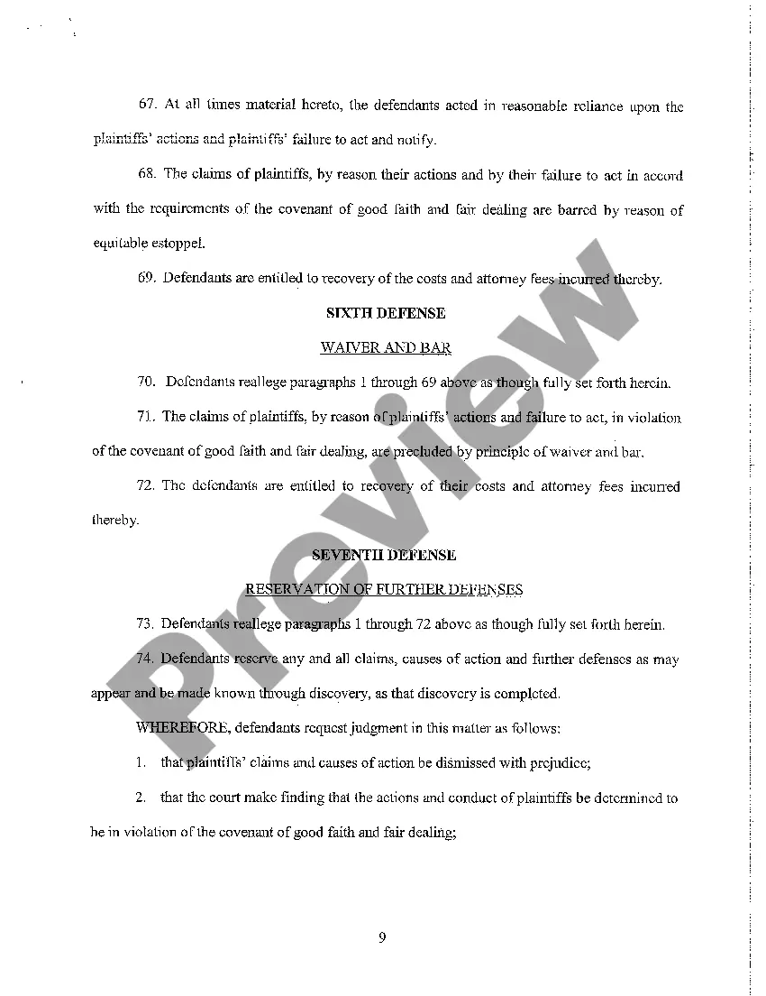 Preview A02 Answer to Complaint