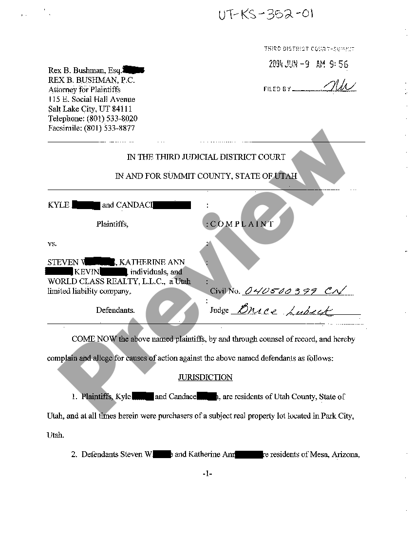 Complaint For Unjust Enrichment US Legal Forms