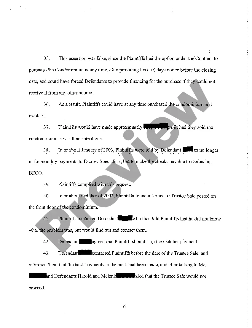 Get A01 Verified Complaint - Breach of Contract and Covenant of Good Faith and Fair Dealing, Unjust Enrichment, Fraud, Misrepresentation Preview A01 Verified Complaint - Breach of Contract and Covenant of Good Faith and Fair Dealing, Unjust Enrichment, Fraud, Misrepresentation