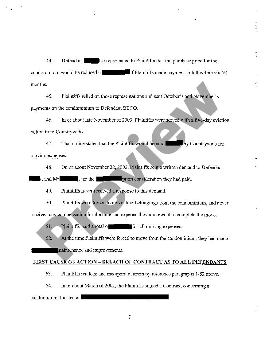 Get A01 Verified Complaint - Breach of Contract and Covenant of Good Faith and Fair Dealing, Unjust Enrichment, Fraud, Misrepresentation Preview A01 Verified Complaint - Breach of Contract and Covenant of Good Faith and Fair Dealing, Unjust Enrichment, Fraud, Misrepresentation