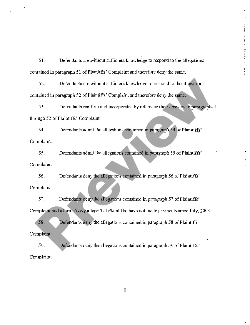 Get A02 Answer to Complaint Preview A02 Answer to Complaint