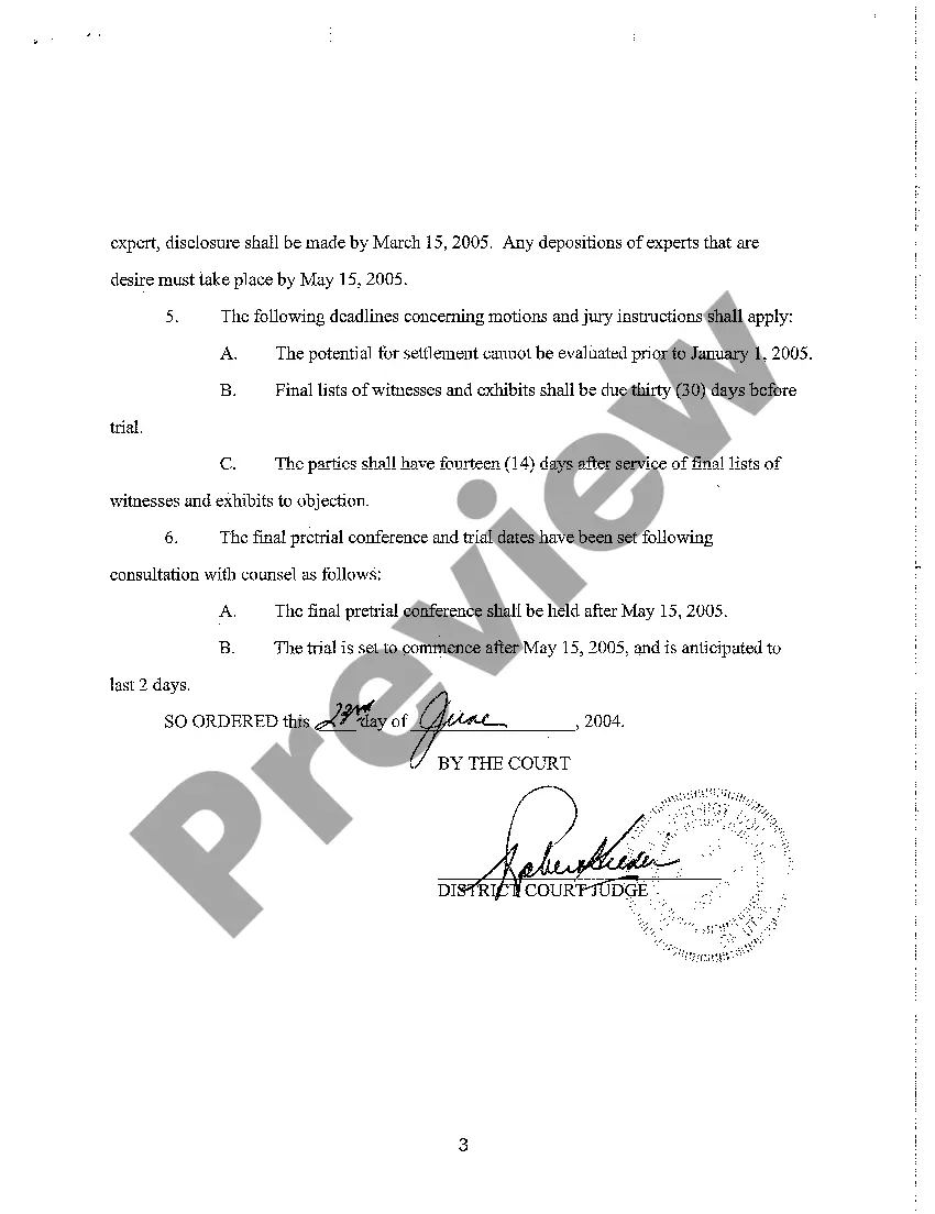 Get A03 Rule 26(f) Planning Conference Scheduling Order Preview A03 Rule 26(f) Planning Conference Scheduling Order