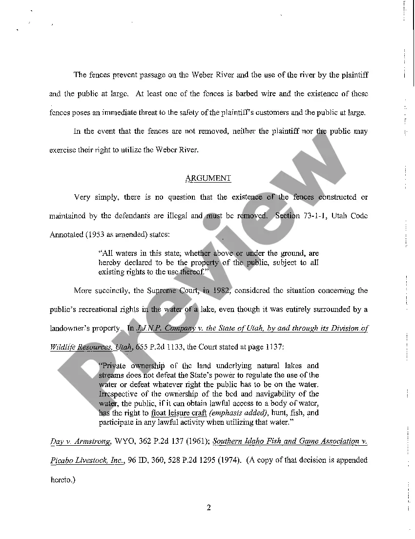 Preview A08 Memorandum of Law in Support of Temporary Restraining Order and Preliminary Injunction