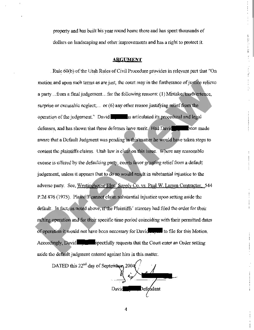 Get A13 Defendant's Memorandum in Support of Motion to Set Aside Default Judgment Preview A13 Defendant's Memorandum in Support of Motion to Set Aside Default Judgment