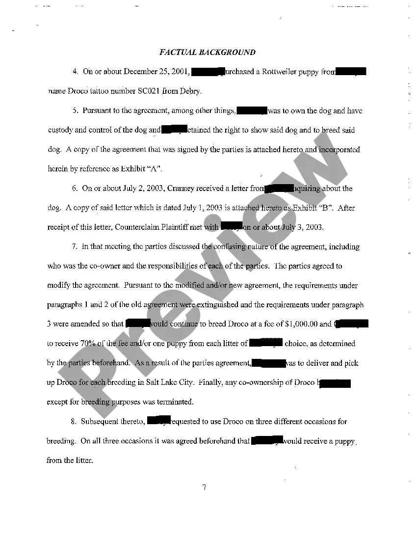 Get A02 Answer and Counterclaim Preview A02 Answer and Counterclaim