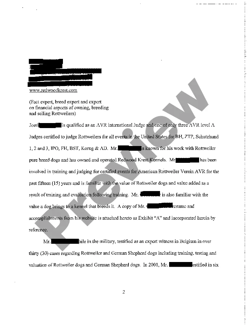 Preview A08 Defendant's Disclosure of Experts