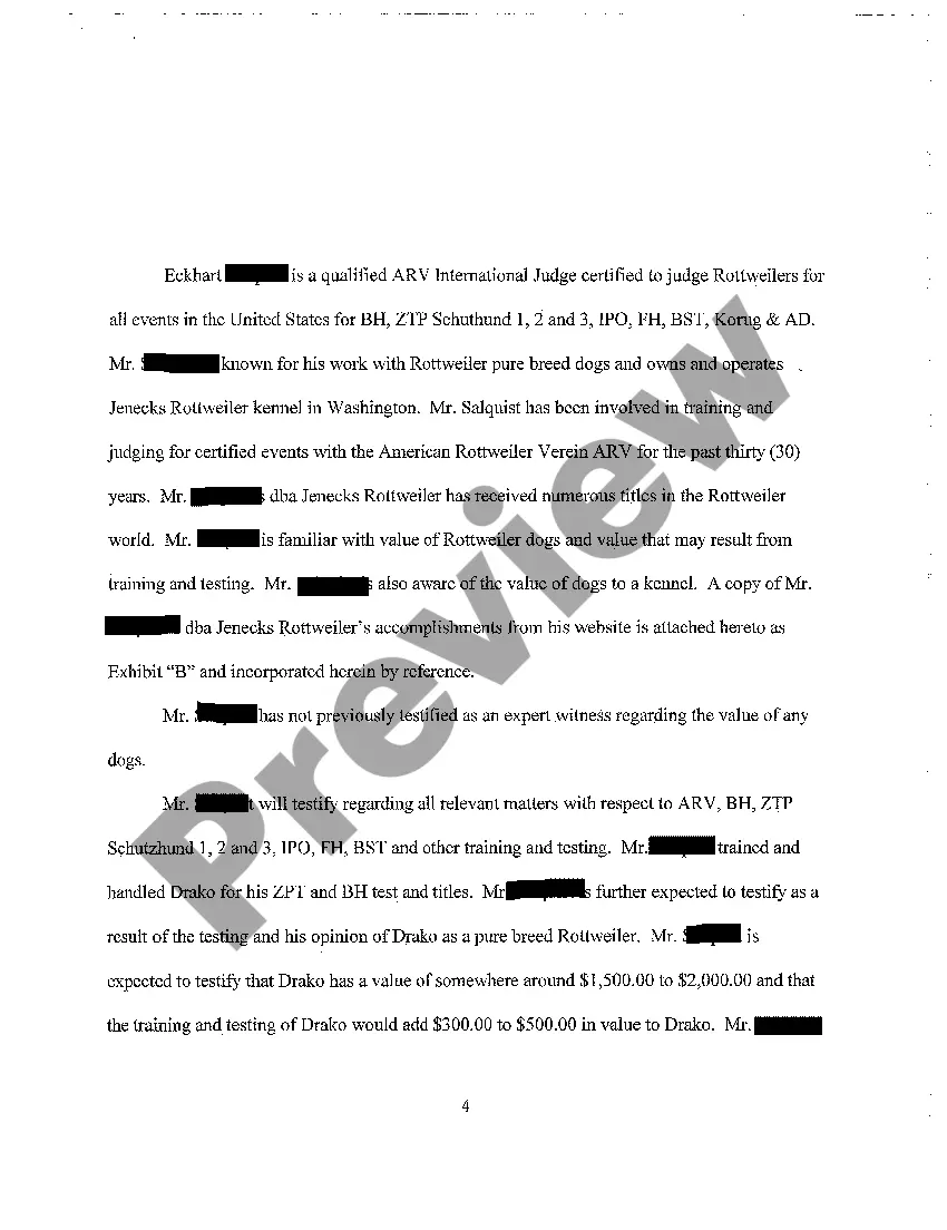 Preview A08 Defendant's Disclosure of Experts
