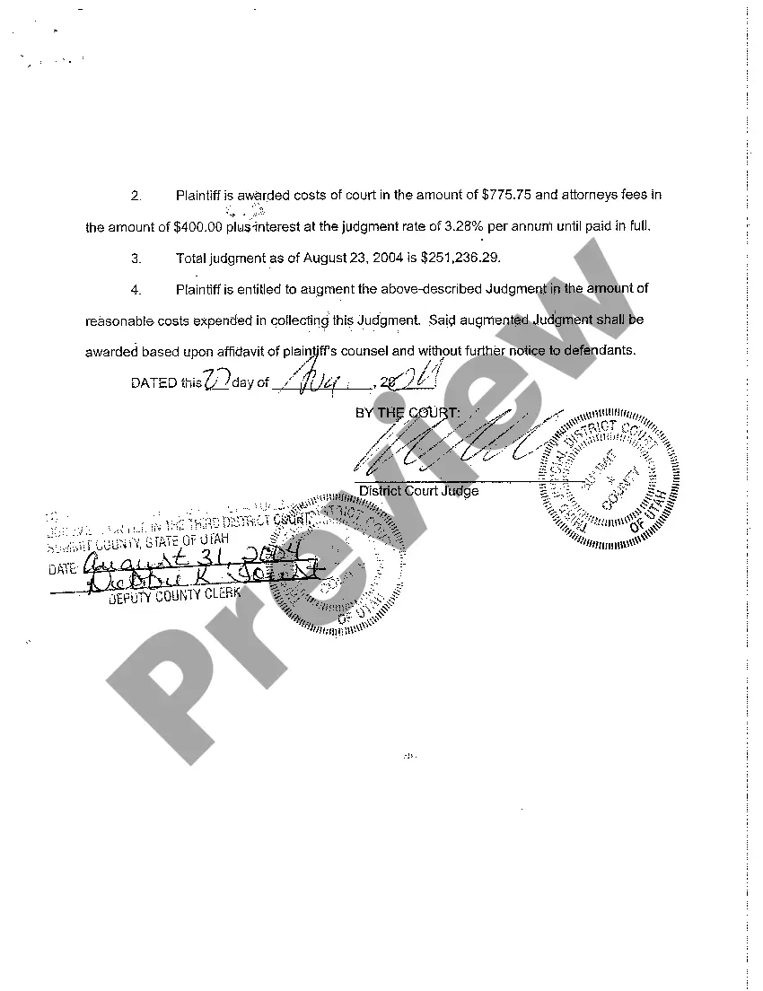 Preview A02 Default Judgment Against Defendant