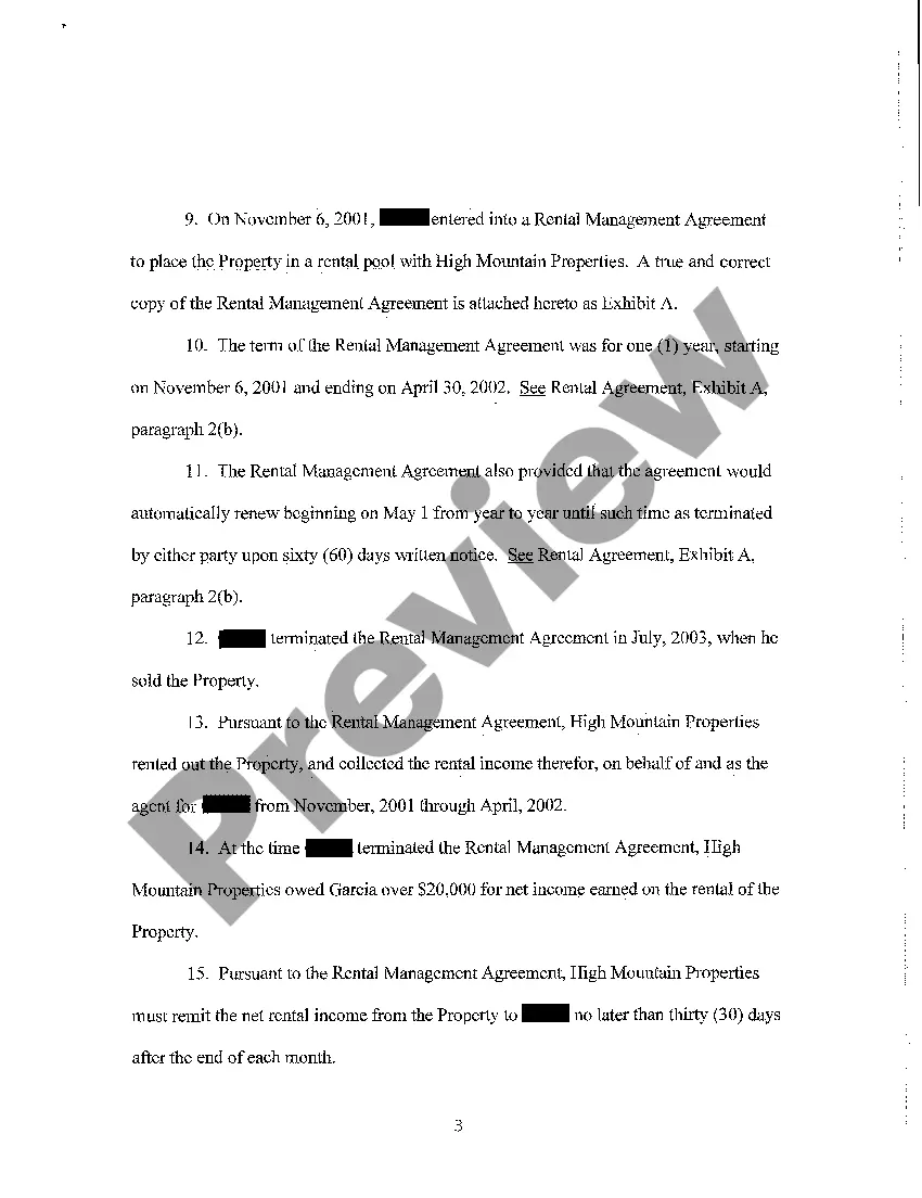 Get A01 Complaint - Breach of Contract, Breach of Implied Covenant, Conversion, Breach of Fiduciary Duty, Negligence, Misrepresentation, Fraud Preview A01 Complaint - Breach of Contract, Breach of Implied Covenant, Conversion, Breach of Fiduciary Duty, Negligence, Misrepresentation, Fraud