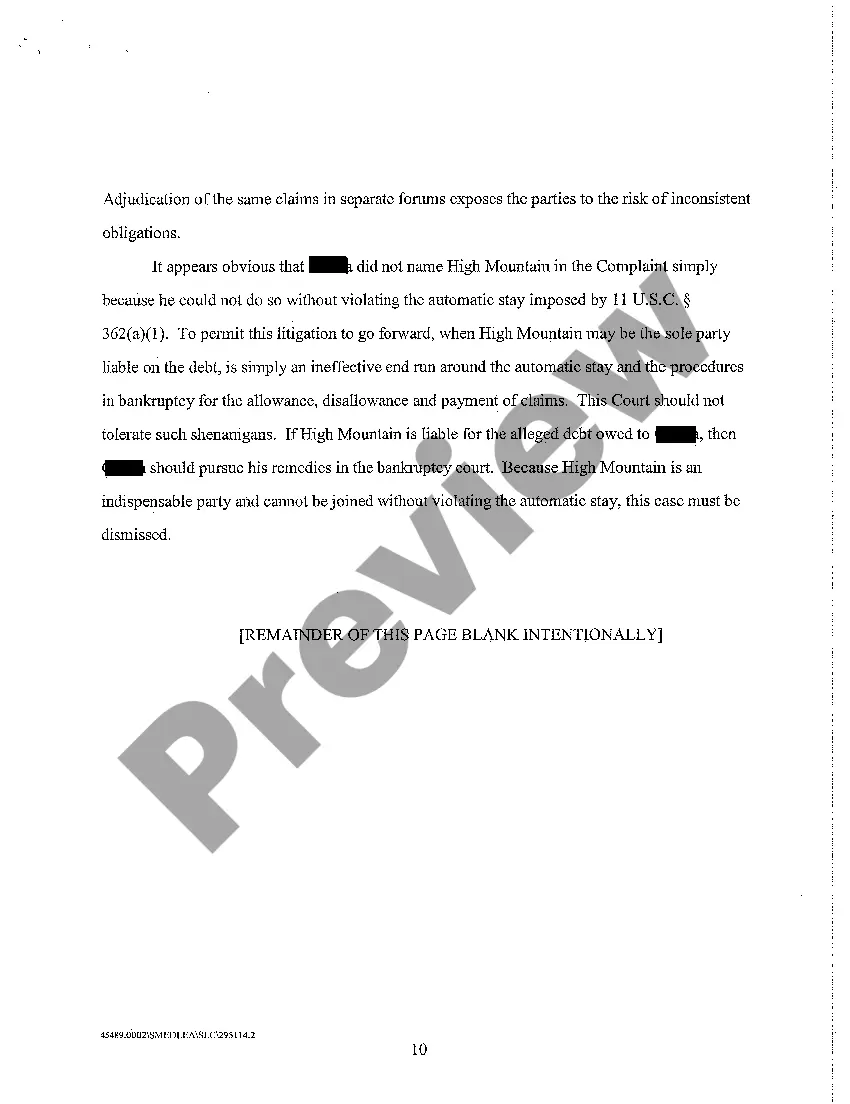 Preview A05 Memorandum in Support of Defendant's Motion to Dismiss Plaintiff's Complaint