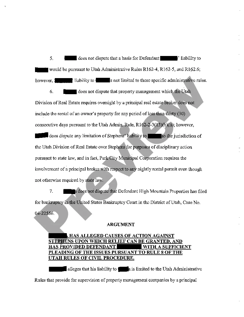 Preview A06 Memorandum in Opposition to Defendant's Motion to Dismiss or, in the Alternative, for a more Definite Statement