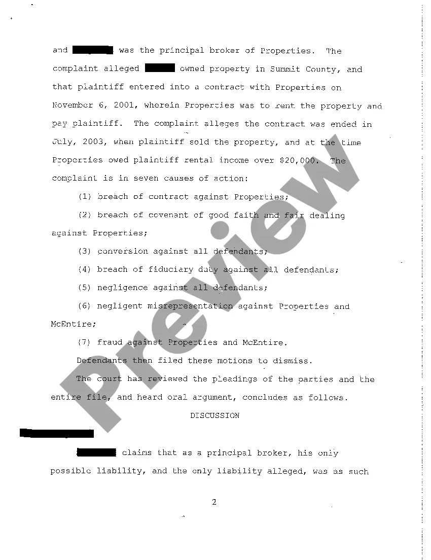 Preview A10 Ruling and Order Denying Defendant's Request to Dismiss