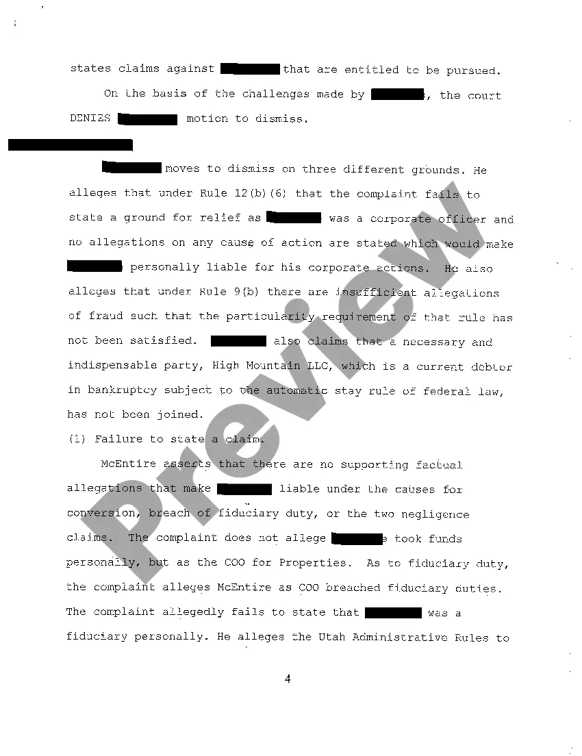 Preview A10 Ruling and Order Denying Defendant's Request to Dismiss