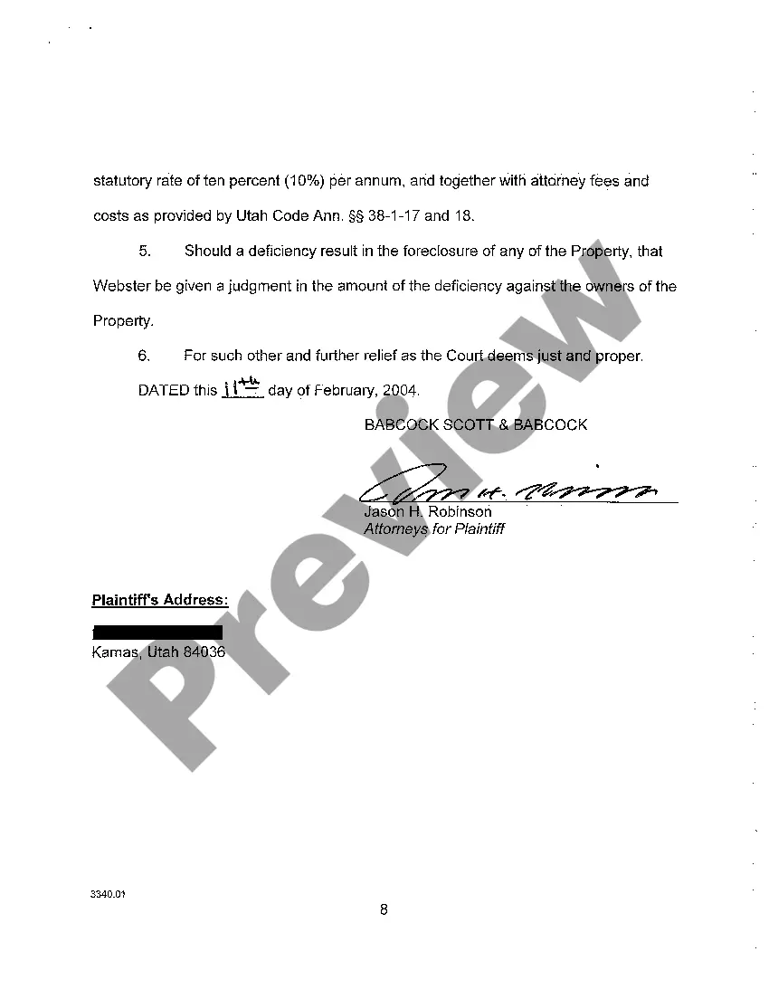 Preview A01 Complaint - Unjust Enrichment, Failure to Obtain Payment Bond, Foreclosure of Liens