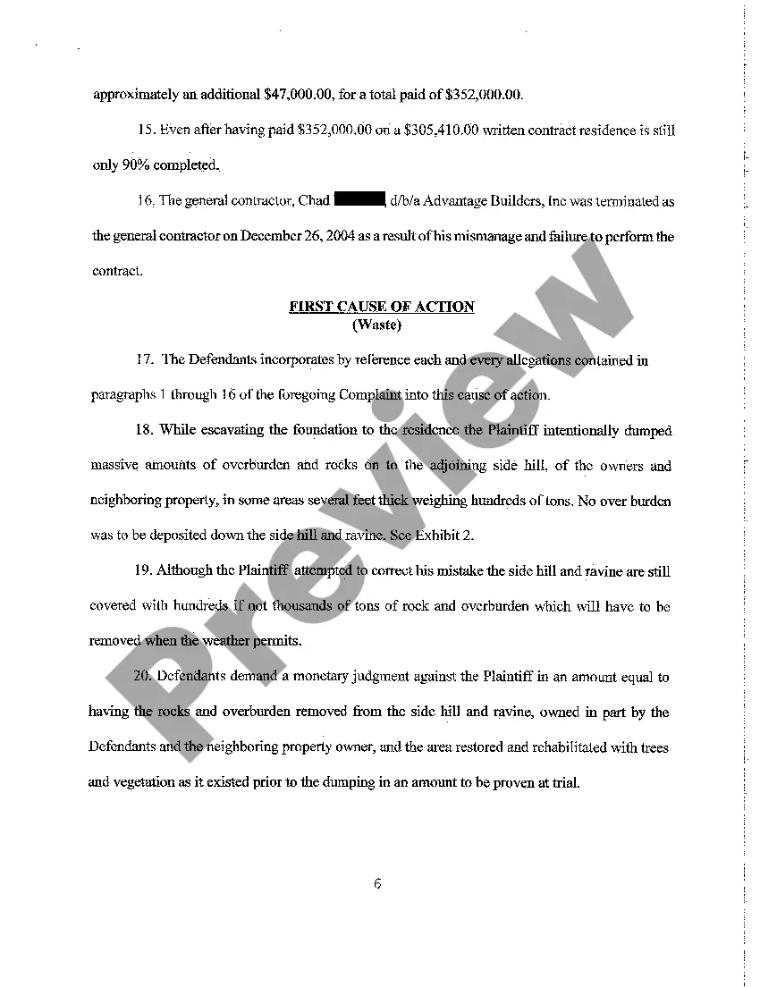 Preview A02 Answer and Counterclaim