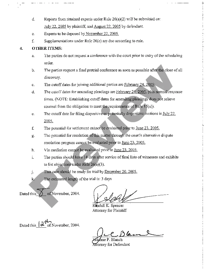 Preview A03 Proposed Discovery Plan and Case Management Order