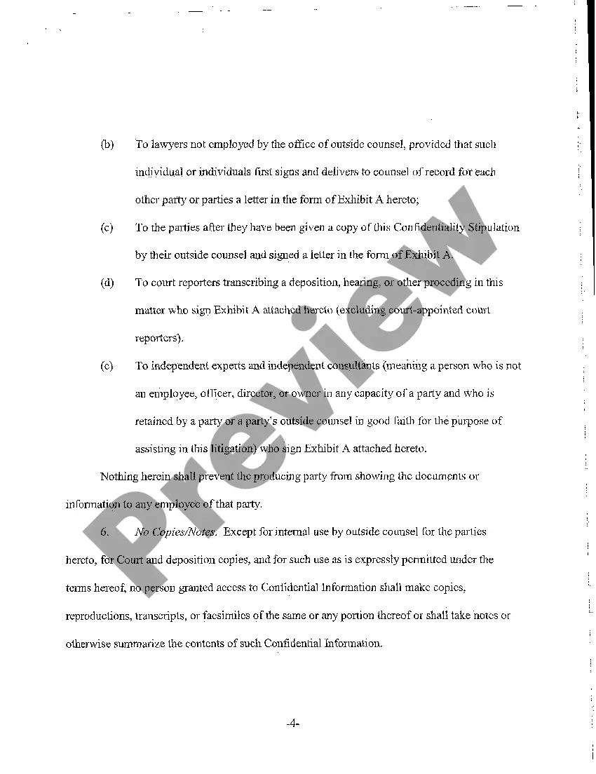 Preview A04 Confidentiality Stipulation and Protective Order