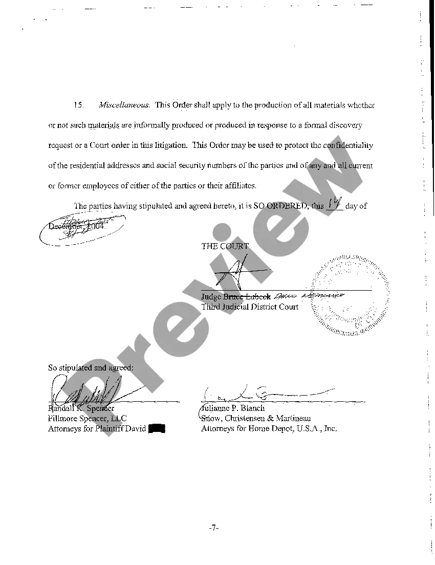 Preview A04 Confidentiality Stipulation and Protective Order