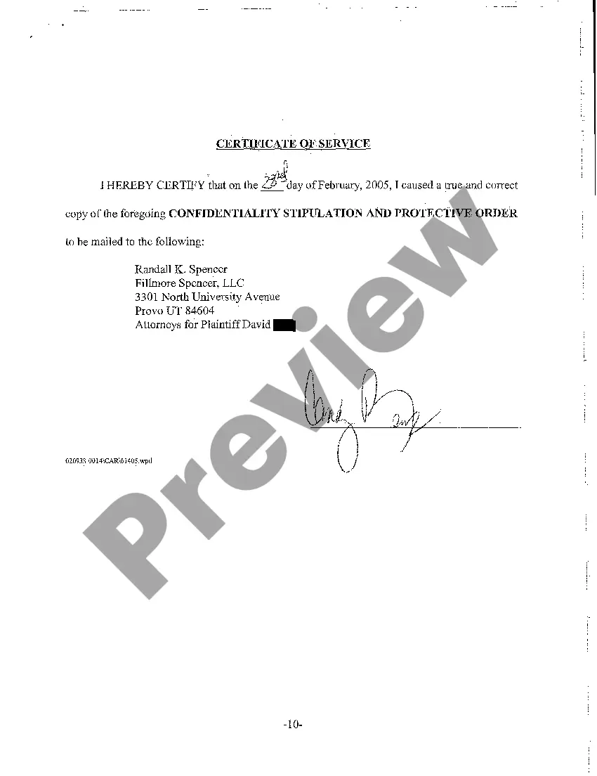 Preview A05 Confidentiality Stipulation and Protective Order