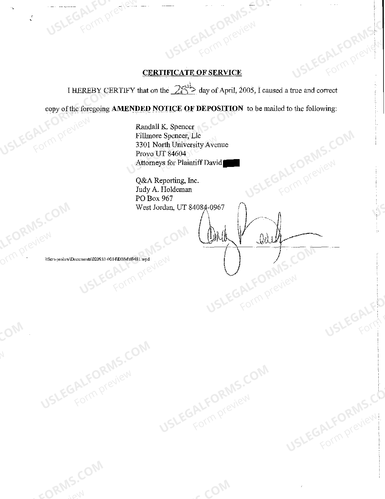 Amended Notice Of Deposition California Form US Legal Forms