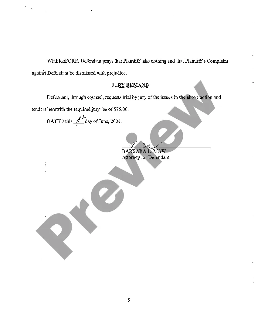 Preview A02 Answer and Jury Demand