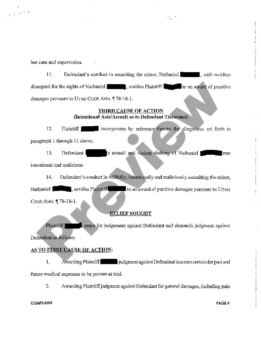Get A01 Complaint regarding injury to child shaken by daycare provider Preview A01 Complaint regarding injury to child shaken by daycare provider