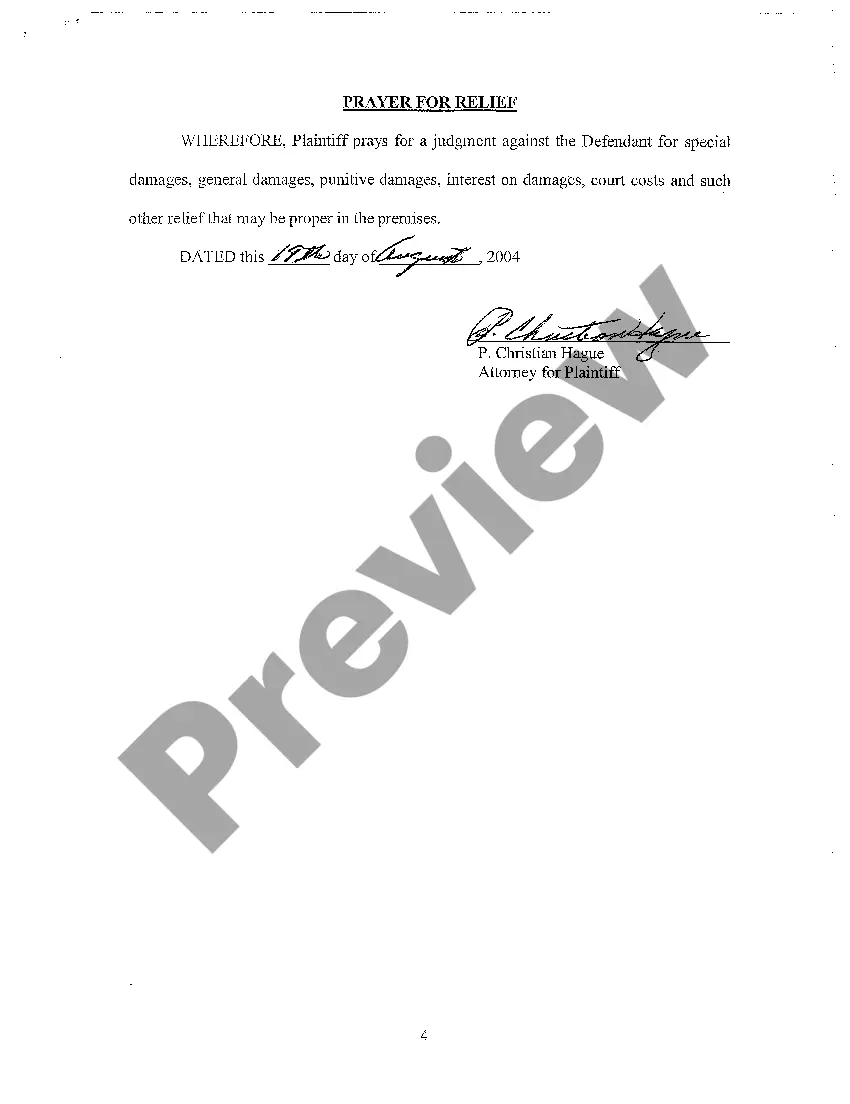 Preview A01 Complaint regarding Injuries sustained in skiing collision