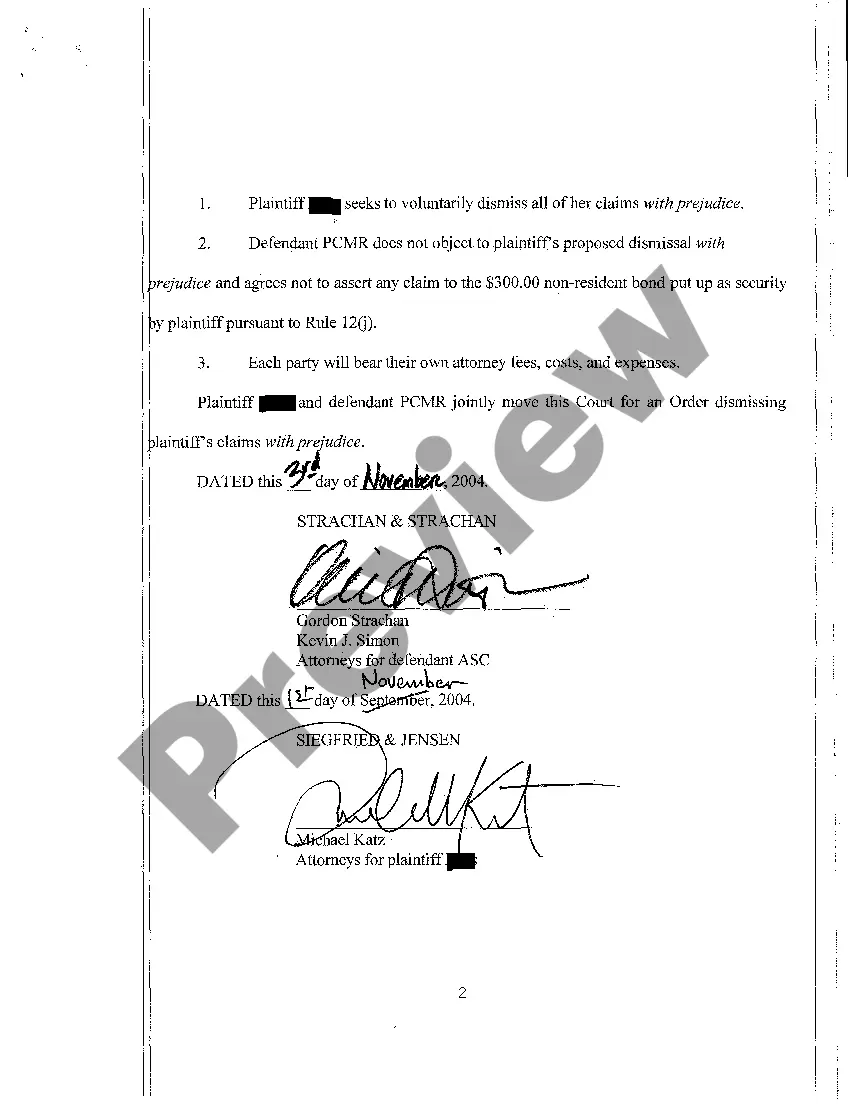 Get A06 Stipulation and Joint Motion to Dismiss all Plaintiff's Claims with Prejudice Preview A06 Stipulation and Joint Motion to Dismiss all Plaintiff's Claims with Prejudice