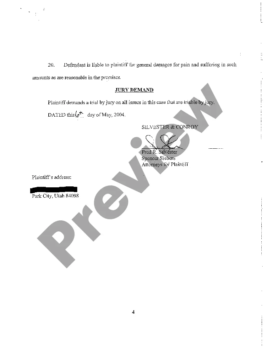 Preview A02 Complaint and Jury Demand regarding Injuries Sustained on Bobsled Attraction