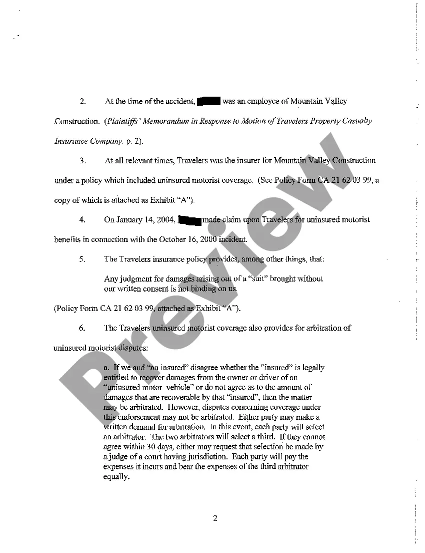 Get A01 Complaint By Insurance Company in Subrogation Against Negligent Driver Preview A01 Complaint By Insurance Company in Subrogation Against Negligent Driver