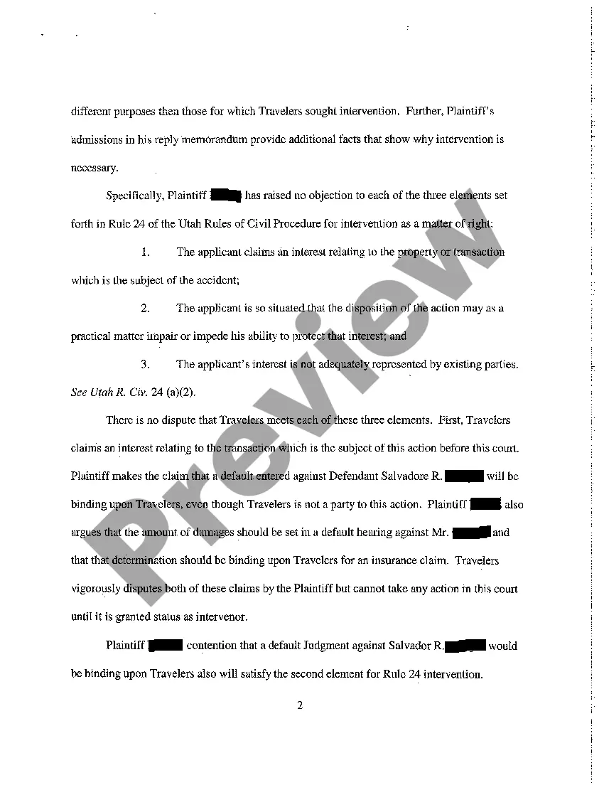 Preview A04 Travelers Property Casualty's Reply Memorandum in Support of Motion To Intervene