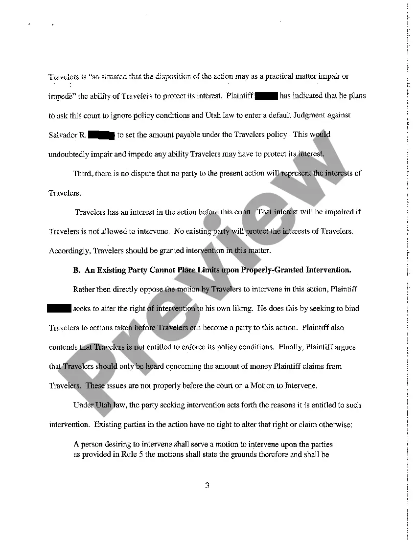 Preview A04 Travelers Property Casualty's Reply Memorandum in Support of Motion To Intervene