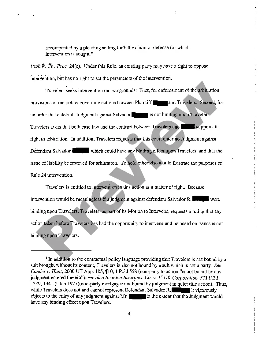 Preview A04 Travelers Property Casualty's Reply Memorandum in Support of Motion To Intervene