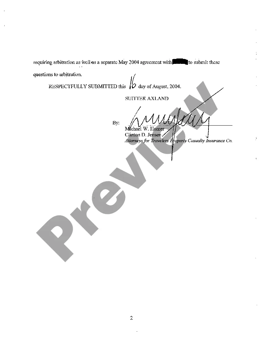 Preview A09 Travelers' Motion for Arbitration