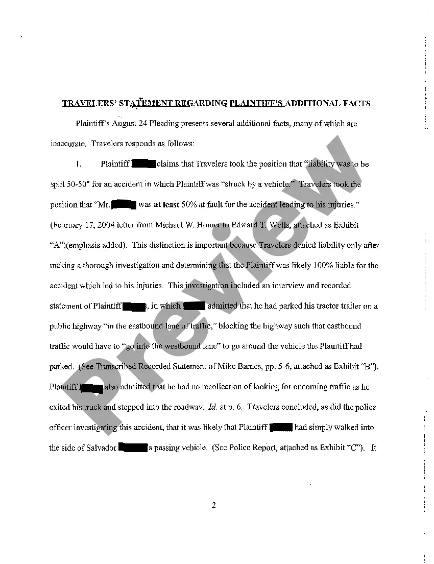 Preview A11 Reply in Memorandum in Support to Travelers' Motion for Arbitration